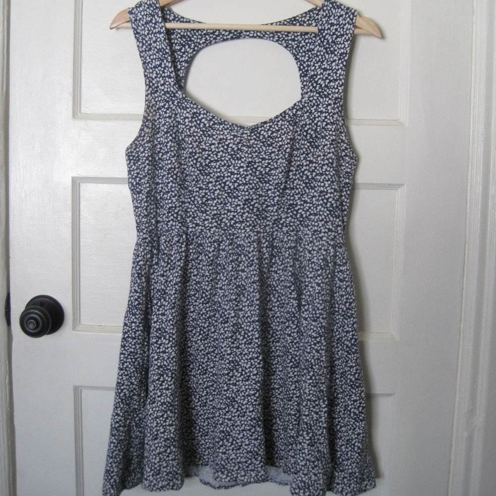 Blue peep-hole dress
